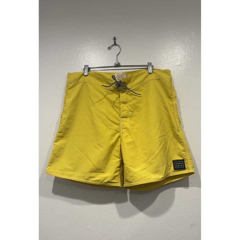 Salt Surf Board Shorts Mens Size 36 Bright Yellow  Vacation Beach Vacation Swim